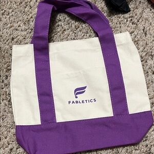 NWOT Fabletics Purple and White Tote Bag